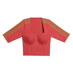 adidas Ivy Park Circular Knit Crop Top Real Coral Real Coral 433906