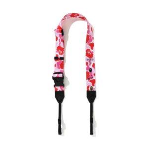 BAPE A Bathing APE ABC Camo Camera Wide Strap Pink Pink 474032