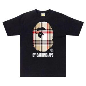 T-shirt BAPE A Bathing Ape Check by Bathing Tee Black/Beige Black/Beige 474776