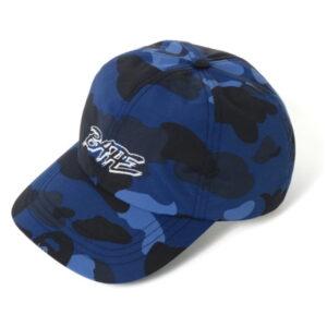 Baseball Cap BAPE A Bathing Ape Color Camo Panel Cap Blue Black 474813