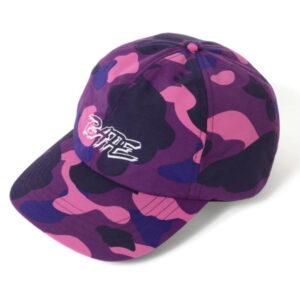 Baseball Cap BAPE A Bathing Ape Color Camo Panel Cap Purple/Pink White 474817