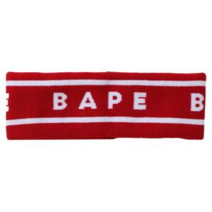 BAPE A Bathing Ape Headband Red Black 474833