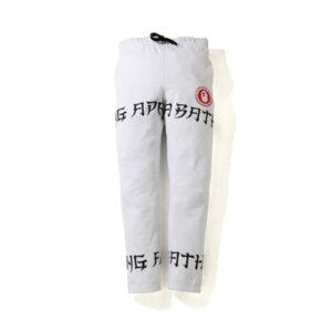 BAPE A Bathing Ape Lettered Slim Sweatpants White White 474854