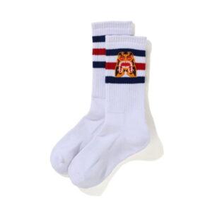 Sports socks BAPE A Bathing Ape Men Tiger Socks White White 474871