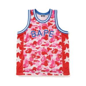 BAPE ABC Basketball Tank Top Pink Pink 482599