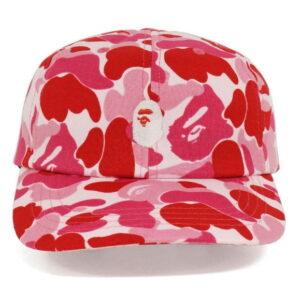 Baseball Cap BAPE ABC Camo Ape Head Panel Cap Pink Pink 484284