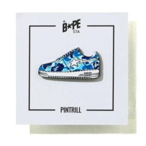 BAPE ABC Camo Bapesta Pintrill Pin Blue Blue 485171