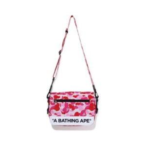 BAPE ABC Camo Double Strap Bag Pink Pink 487903