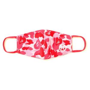 BAPE ABC Camo Face Mask Pink Pink 487920