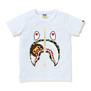 BAPE ABC Camo Milo Shark Tee White/Green White/Green 489107