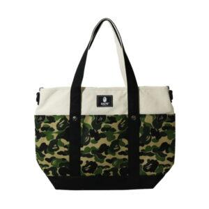 BAPE ABC Camo Mom's Tote Bag Green White 489129