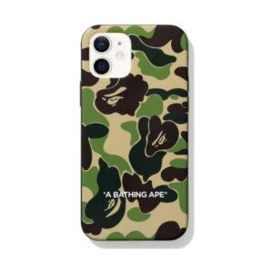 Protective case BAPE ABC Camo iPhone 12 Case Green Green 488604