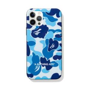 Protective case BAPE ABC Camo iPhone 12 Pro Case Blue Blue 488619