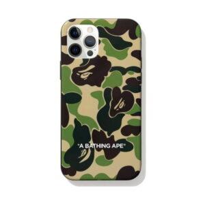 Protective case BAPE ABC Camo iPhone 12 Pro Case Green Green 488617