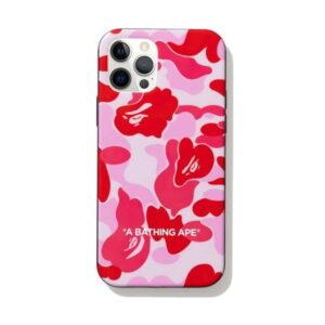 Protective case BAPE ABC Camo iPhone 12 Pro Case Pink Pink 488615