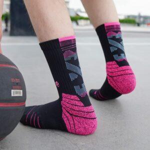 Sports socks Ehot 3X3 Black-Pink Crew Socks Black 479016