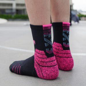 Sports socks Ehot 3X3 Black-Pink Quarter Socks 479006