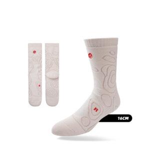 Sports socks Ehot Circles Beige Crew Socks Black 480341