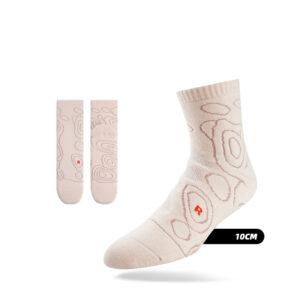 Sports socks Ehot Circles Beige Quarter Socks Black 480842