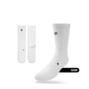 Sports socks Ehot Circles White Crew Socks Grey 480321