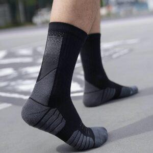 Sports socks Ehot Formation Black-Grey Crew Socks White 485257