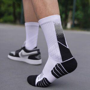 Sports socks Ehot Formation White-Black Crew Socks 485255