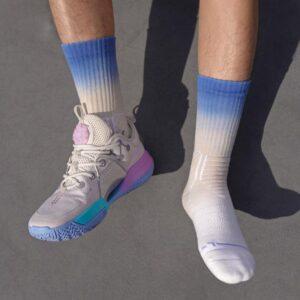 Sports socks Ehot Gradient Beige-Blue Crew Socks 483804