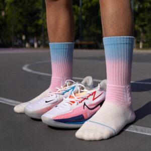 Sports socks Ehot Marshmallow Pink-Cyan Crew Socks 483794