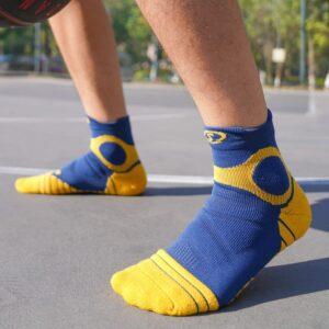 Sports socks Ehot Spalding Blue-Yellow Low Cut Socks Cream 480846