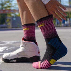 Sports socks Ehot Spalding Gradient Black Crew Socks 485243