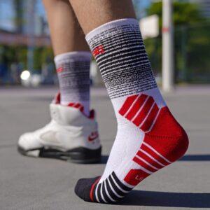 Sports socks Ehot Spalding Gradient White Crew Socks 485247