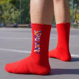 Sports socks Ehot Spalding Text Red Crew Socks 481852