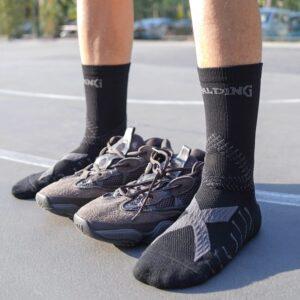 Sports socks Ehot Spalding Web Black-Grey Crew Socks 481780