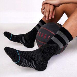 Sports socks Ehot Stripes Black-Grey Crew Socks 486376