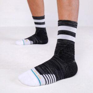 Sports socks Ehot Stripes Black-White Crew Socks Blue 486368