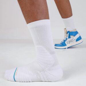 Sports socks Ehot Stripes White Crew Socks 486374