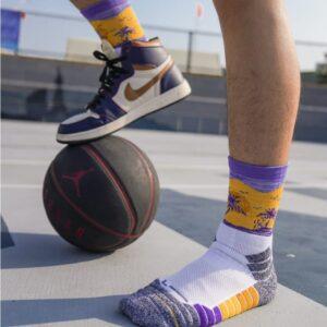 Sports socks Ehot Team Lakers Crew Socks 486358