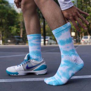 Sports socks Ehot Tie-Dye Blue Crew Socks 483798