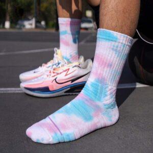 Sports socks Ehot Tie-Dye Pink-Cyan Crew Socks Blue 483792