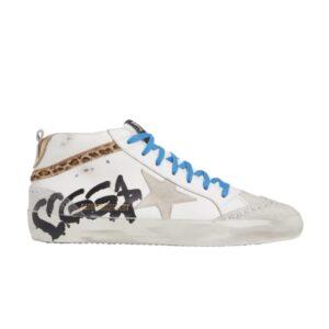 Golden Goose Mid Star Graffiti Logo Sneakers F36WS634 T9