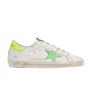 Sneakers Golden Goose Superstar Low White Green Yellow F34WS590 O70