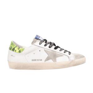 Golden Goose Superstar White Green Python Sneakers GMF00101 F002546 10902