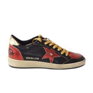 Sneakers Golden Goose Wmns Ball Star Black Red Gold Orange G33WS592 07