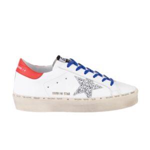 Sneakers Golden Goose Wmns Hi Star White Silver Glitter G36WS945 Q9