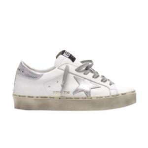 Sneakers Golden Goose Wmns Hi Star White Silver G36WS945 B8