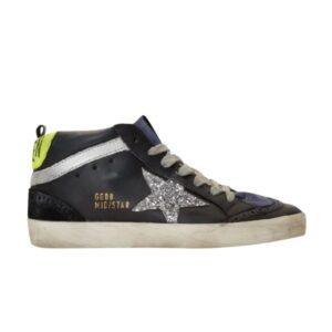 Sneakers Golden Goose Wmns Mid Star Black Silver G35WS634 T2