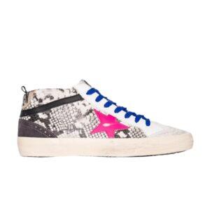 Sneakers Golden Goose Wmns Mid Star Nude Fuchsia Black G35WS634 T5