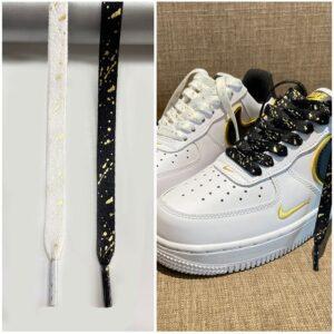 Gorilla Guard Air Force 1 BW Gold Laces 471793