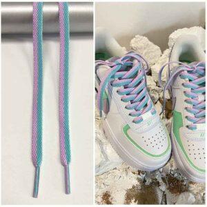 Gorilla Guard Air Force 1 Pink-Turquoise Half Laces 473308