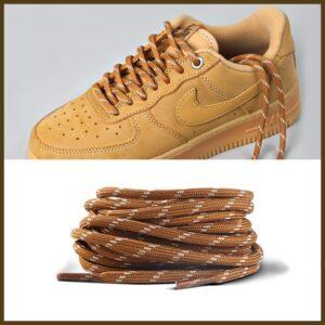 Gorilla Guard Air Force 1 Wheat Brown Lines Laces Grey 473929